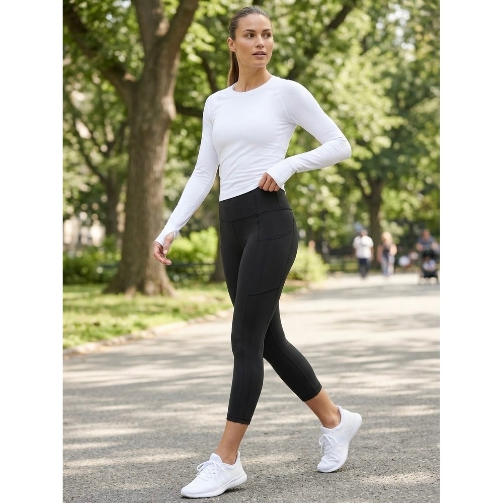 Athleta Ultimate Stash II 7/8 Tight Black High Rise Pocket Leggings Small S P